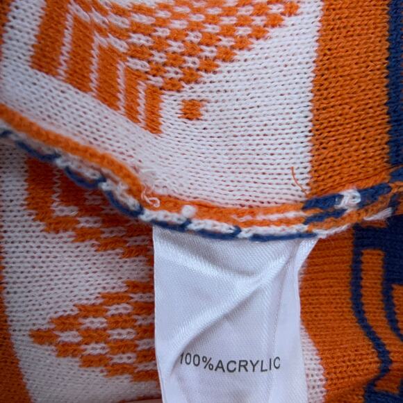 Whataburger Mens Size S Sweater Ugly Christmas Knit Lightweight Crewneck Orange - Picture 14 of 16